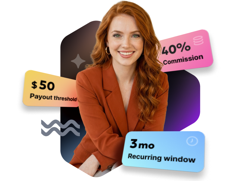 A creator presenting VisionStory affiliate rewards