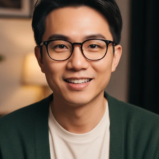 戴眼鏡的 AI influencer 人設